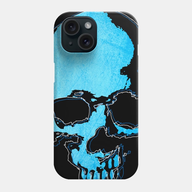 Blue skull Phone Case by manuvila