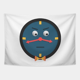 dot hug me im scared clock sticker Tapestry