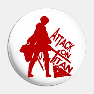 levi attack on titan red white Pin