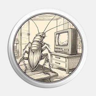 Roach watching TV Pin