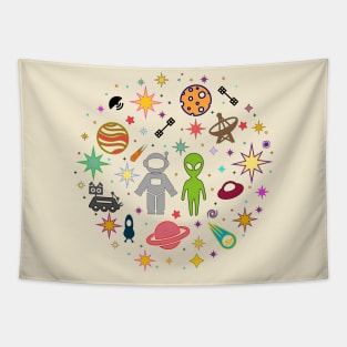 Earthling or Alien Graphic Tapestry