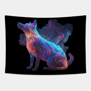 Dog in Space with unique Design Tapestry