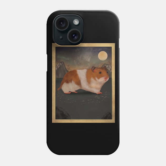 Hamster Art Moonlight Lover Gift Hammy Pet Artwork Phone Case by TheTeeBee