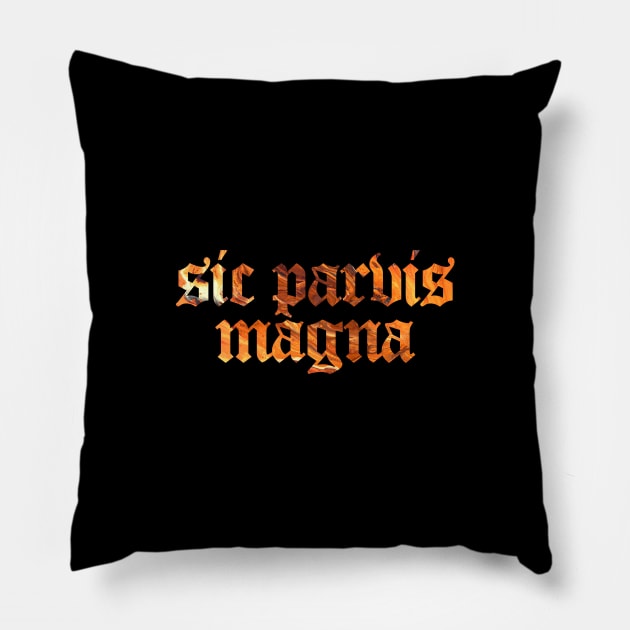 Sic Parvis Magna - Greatness from Small Beginnings Pillow by overweared