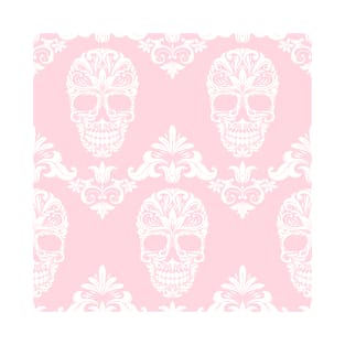 pink victorian skulls gothic T-Shirt