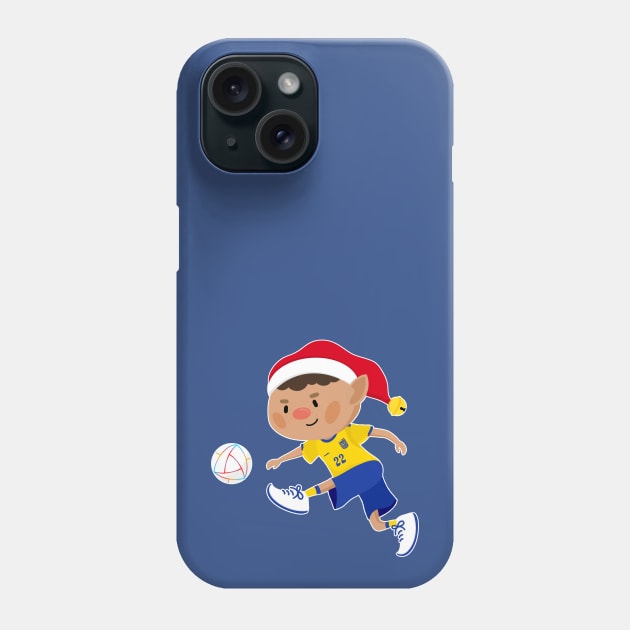 Ecuador football Christmas elf. Football World Cup soccer Phone Case by abtchlr