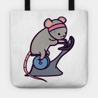 Cute Rat on the Bicycle Machine Tote