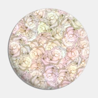 Beautiful Pastel Rose Pattern Pin