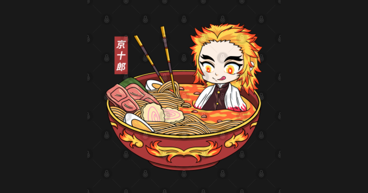 Ramen Rengoku Kyojuro Kimetsu No Yaiba Demon Slayer Hoodie TeePublic