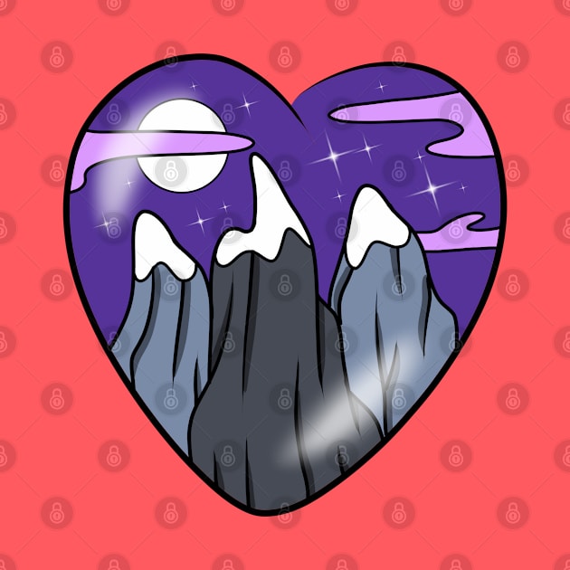 Mountain heart by MelanieJeyakkumar