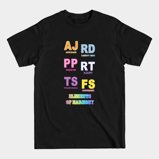 Discover My little Pony - Elements of Harmony Initials - My Little Pony - T-Shirt