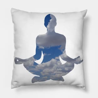 Yoga Meditation in the Clouds Pillow