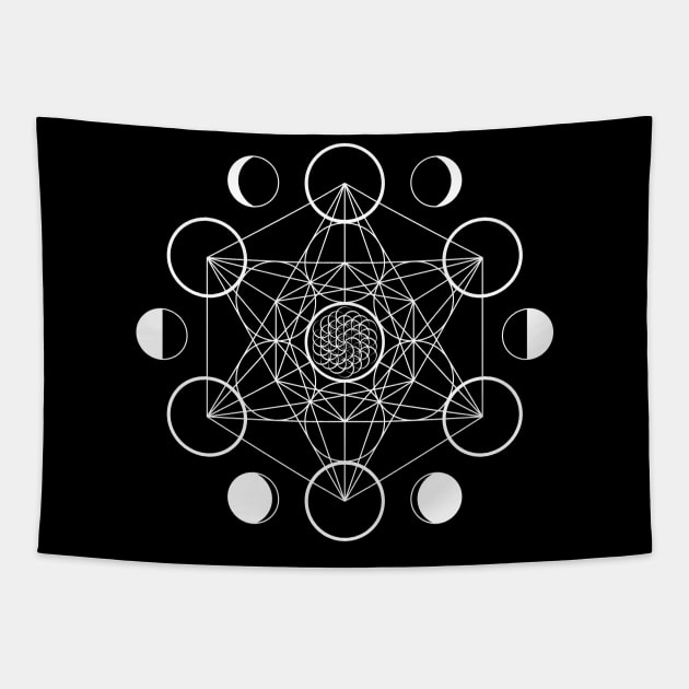 Metatron's Cube | Sacred Geometry Tapestry by CelestialStudio