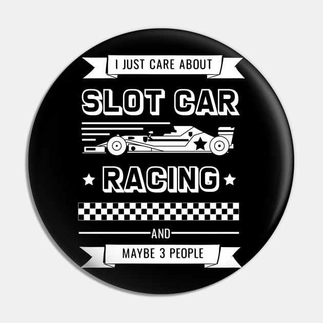 Slot Car Racing Pin by TheBestHumorApparel