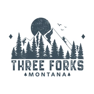 Three Forks Montana Mountain View T-Shirt