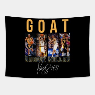 Reggie Miller Choke Sign Basketball Legend Signature Vintage Retro 80s 90s Bootleg Rap Style Tapestry