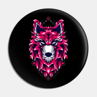 wolf classic retro vintage Pin