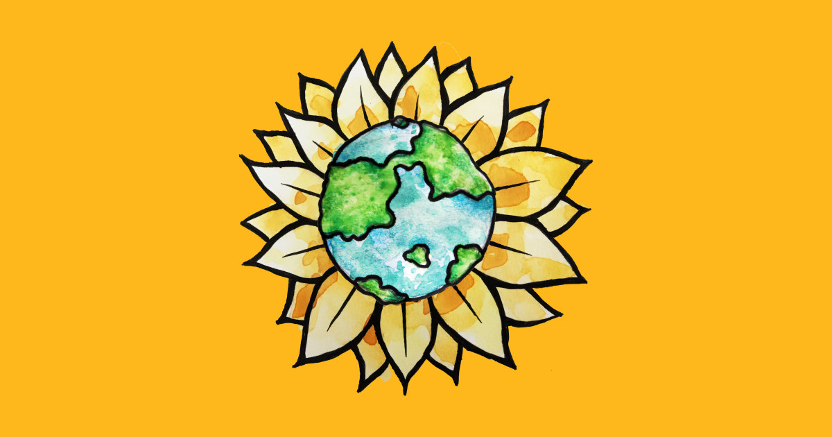Sunflower Earth day Earth Day Tapestry TeePublic
