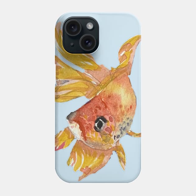 Beautiful orange swimming goldfish Phone Case by Annalisseart24