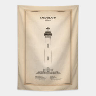 Sand Island Lighthouse - Alabama - SD Tapestry