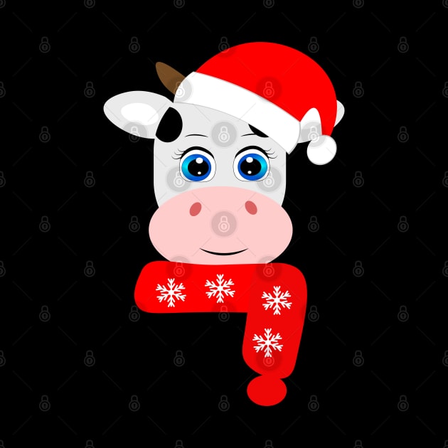 Cow Reindeer Hat Santa Christmas Lights by store anibar