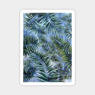 Abstract Palm Leaves 1, Tropical Plant Illustration Magnet