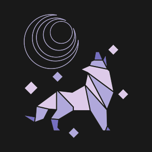 geometric Wolf art T-Shirt