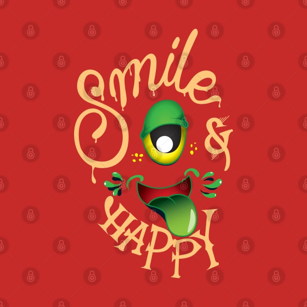 Smile Happy One Eye Monster by Mako Design 