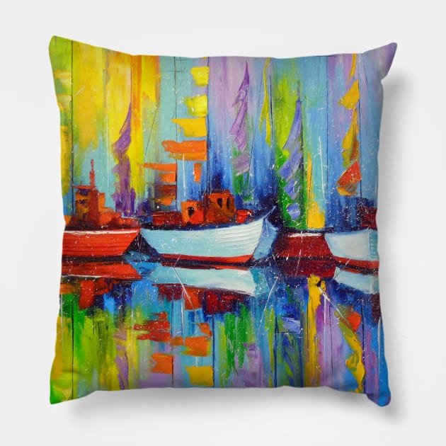 Sailboats berth Pillow by OLHADARCHUKART