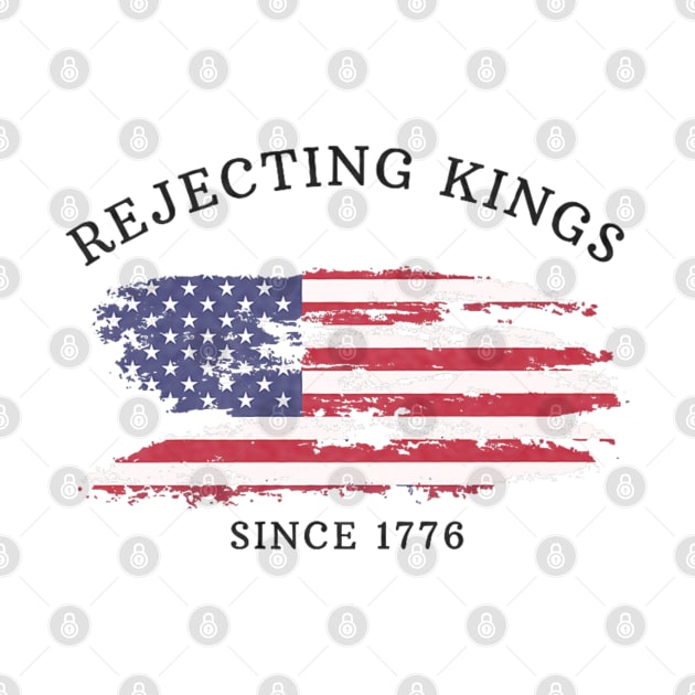 Retro Rejecting Kings Since 1776 Protest Pro Democracy