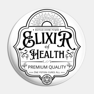 Elixir of Health: Black Version Pin