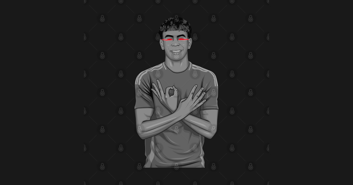 Lamine Yamal Black and White Version. - Soccer Player - T-Shirt | TeePublic