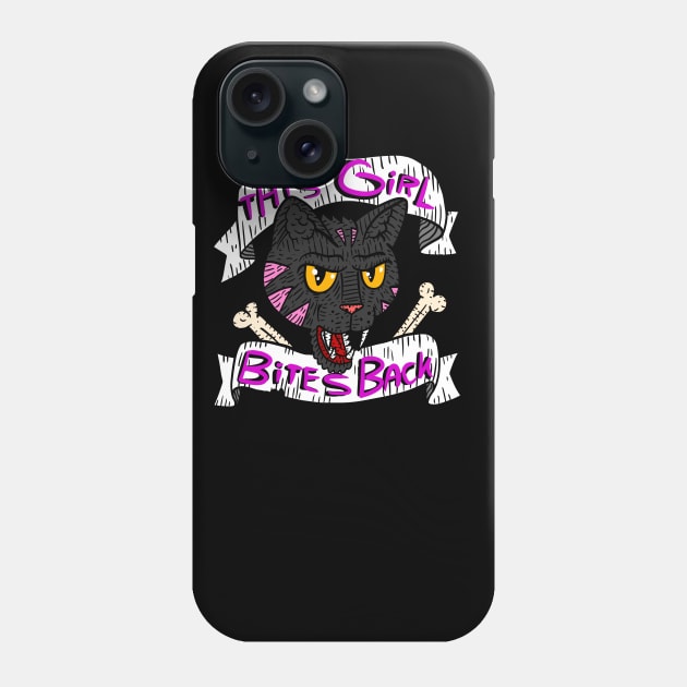 this girl bites back, feminism, girl power and self defense. Phone Case by JJadx