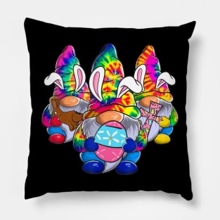 Easter Bunny Spring Gnome Easter Holding Egg Hunting Basket Pillow