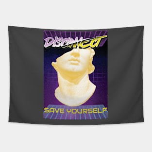 Disconnect Save Yourself Greek Bust Vaporwave Tapestry