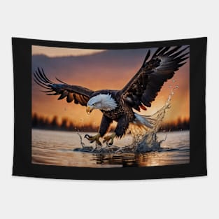 Bald Eagle Hunting For Fish Tapestry