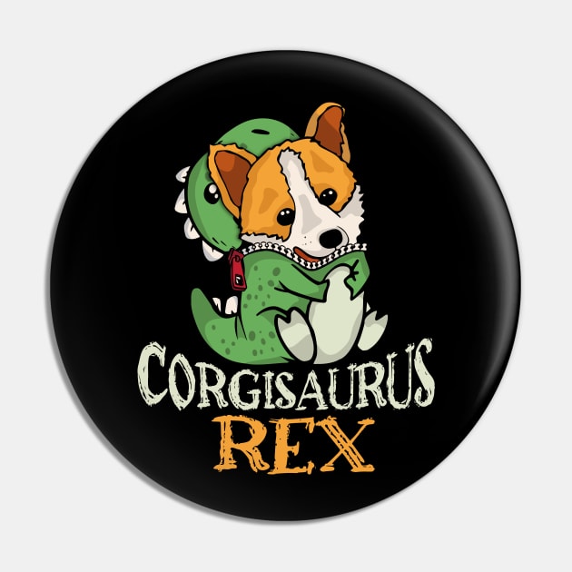 Cute Corgi Gift Women Dinosaur Trex Dog Owner Dog Lover Corgi Pin by PomegranatePower