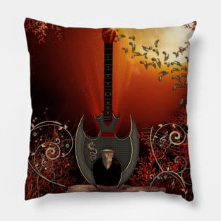 Awesome fantasy guitar, steampunk Pillow