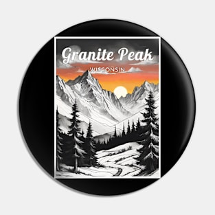 Granite Peak wisconsin usa ski Pin