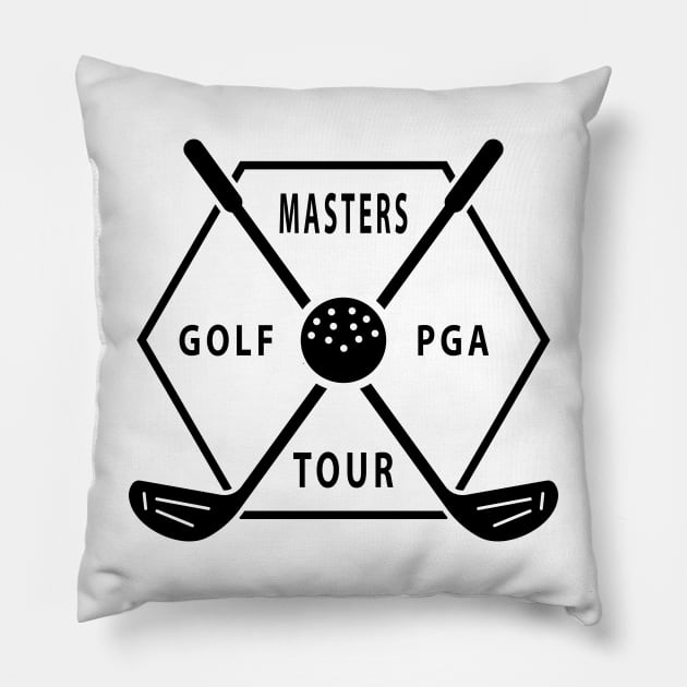 MASTERS GOLF Pillow by canzyartstudio
