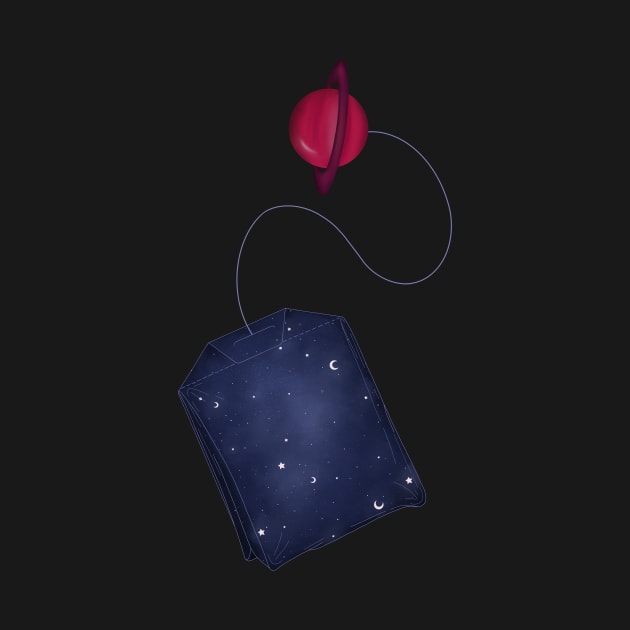 Cosmic Tea Bag by Adaillustrations
