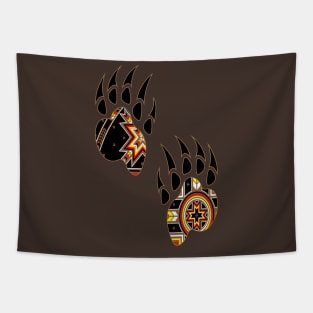 Tribal Bear Paws Tapestry