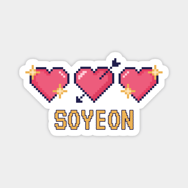 Soyeon Pixel Heart Valentine (G)I-dle Magnet by wennstore