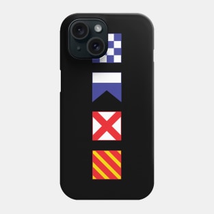 N - A - V - Y Spelled out in Signal Flags Phone Case