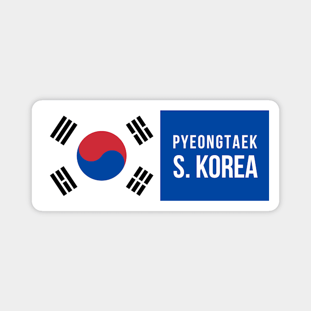 Pyeongtaek South Korea Magnet by urban-wild-prints