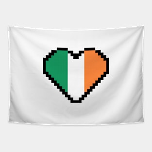 Irish Flag Pixel Art, Flag of Ireland pixel art Tapestry