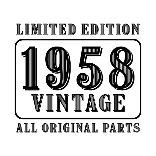 All original parts vintage 1958 limited edition birthday by colorsplash