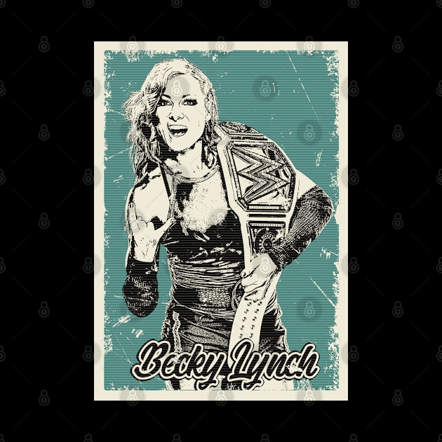 Vintage Becky Lynch Wrestling by Pinjem Seratus