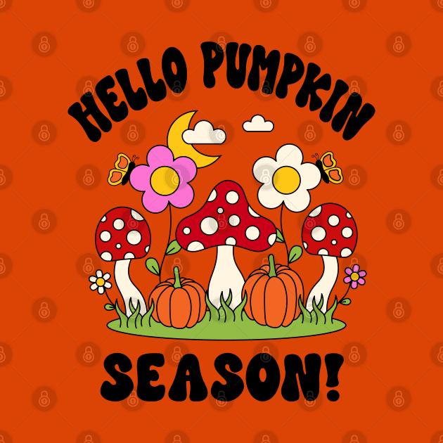 Hello Pumpkin Season Fall Shirt Design by themindfulbutterfly