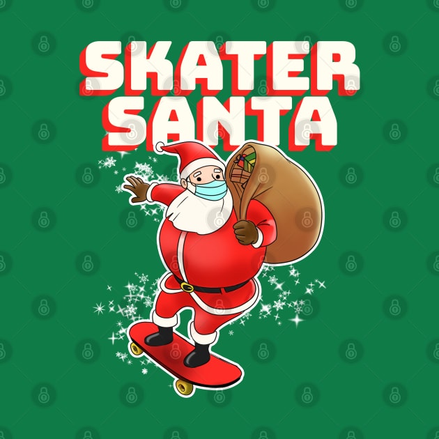 Skater Santa Skateboarding Santa Xmas 2020 by souw83